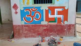 Om our swastik ka painting/new vlog video