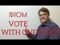 English Tutor Nick P Idioms (336) Vote With One's Feet - Origin