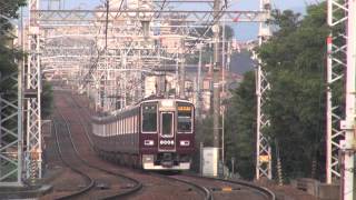 【阪急電鉄】8000系8008F%快速急行梅田行@御影〜岡本('13/08)