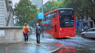 Rainy London Walk - King’s Cross Station along Euston Road to Tottenham Court Road