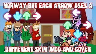 EDDSWORLD VS FRIDAY NIGHT FUNKIN!!! (Norway but Each Arrow Uses A Different Skin Mod and Cover)