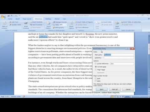 How to Create an Index in Word How to Create an Index in Word