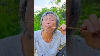 Kind Grandpa Eats Candy Skewers and the Funny Ending #shorts🥰🥰🥰