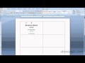 Printing Business Cards in Word | Video Tutorial