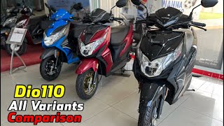 2025 Honda Dio 110 All Variants Comparision Video | Honda Dio 110 HSmart | Happy New Year 2025 🤩