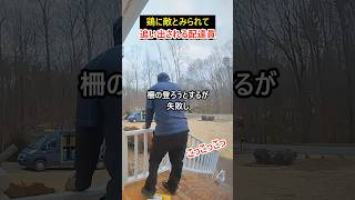 鶏に敵と見られて追い出される配達員#deliveryboy #shorts#chicken#shorts#shorts#配達員 #鶏