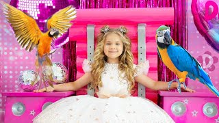 Diana and Roma Water Balloons PlayDate with Baby Oliver parrots|new episode