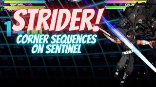 MvC2 - Strider Hiryu Corner Sequences on Sentinel