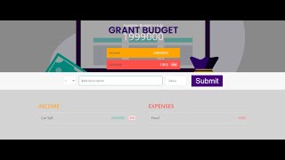 Budgeting Expense System in JavaScript