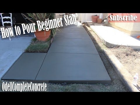 How to Pour a Beginners Concrete Slab Walkway - DIY How to Pour a Beginners Concrete Slab Walkway - DIY
