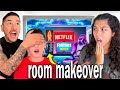 Surprised Him With a ROOM MAKEOVER In Our *NEW HOUSE* | Familia Diamond