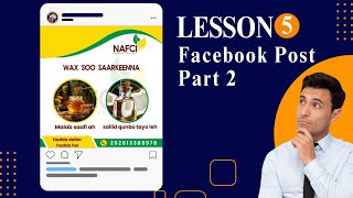 Graphic design full course | lesson 5 Part 2 | Facebook post | Aruuriye Prefessional Academy