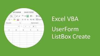 Excel VBA UserForm ListBox - How to Create