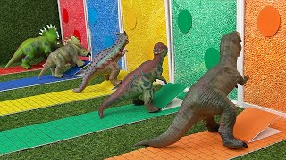 Learn Dinosaurs Names for Kids With Color Balls | Tyrannosaurus Rex | Carnotaurus | Sinoceratops |