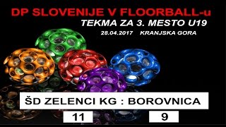 ODLOČILNA TEKMA ZA 3. MESTO FLOORBALL