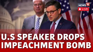 Speaker Mike Johnson LIVE |  Rep. Mike Johnson Outlines Impeachment Inquiry on House Floor | N18L