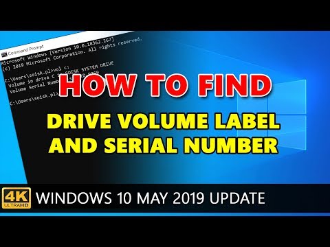 How to Find a Drive's Volume Label or Serial Number