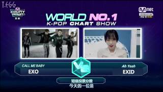 中字 150430 M! Countdown EXO - Call Me Baby 1st win