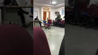 Dangerous teacher scolding to a student