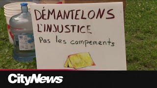 Montreal encampment protests against dismantling homeless camps