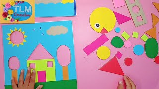 How to make Shapes puzzle| Shapes TLM |Maths activity |DIY Educational toy | Brain booster activity.