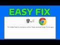 How To Fix The Installer Failed To Uncompress Archive Please Download Google Chrome Again