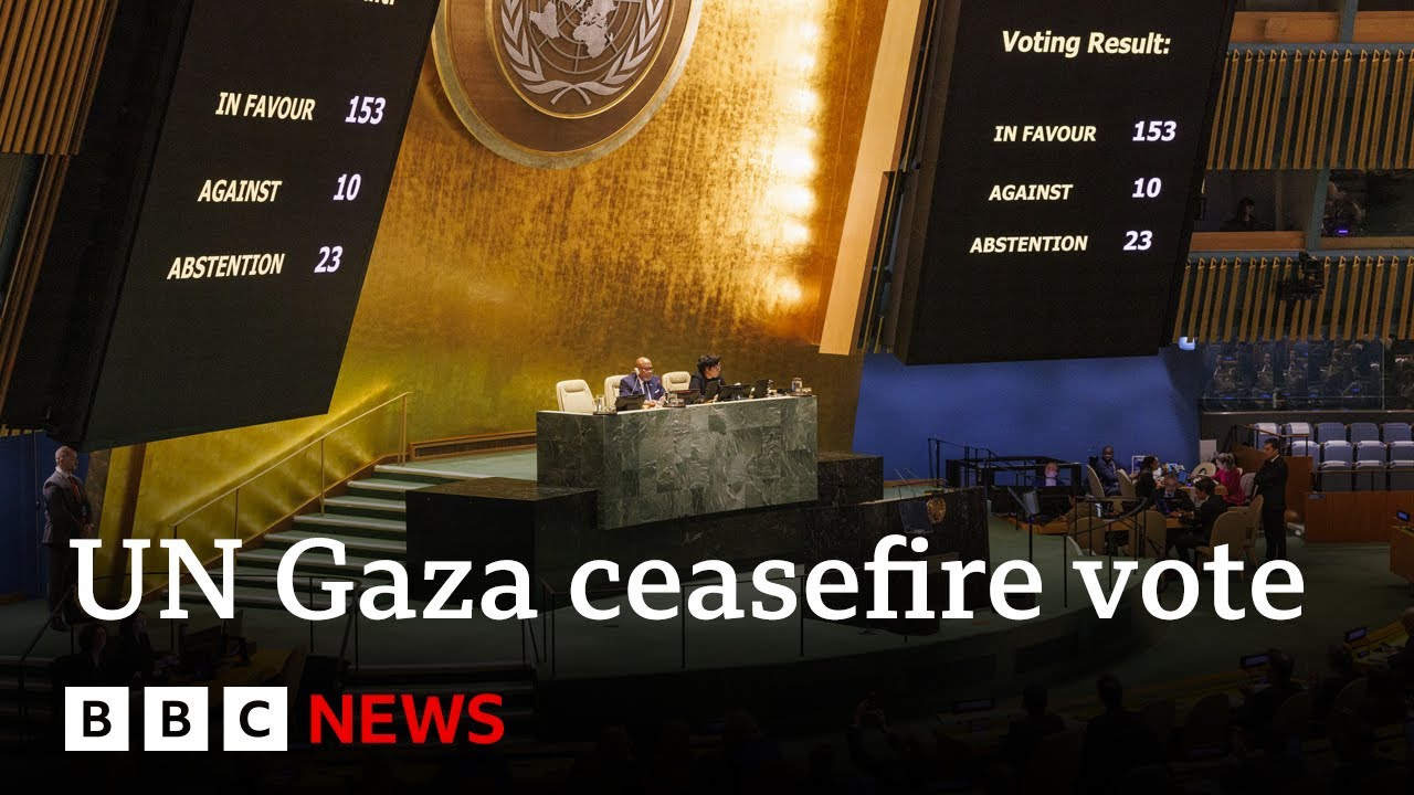 UN General Assembly Demands Immediate Gaza Ceasefire - BBC News - YouTube