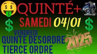 PRONOSTIC PMU QUINTE DU JOUR SAMEDI 4 JANVIER 2024