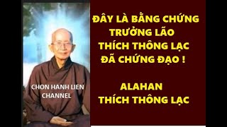 Bằng chứng TL Thông Lạc đã chứng quả vị \