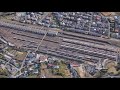 4k uhd 神奈川県 横浜市 東急電鉄 田園都市線 大井町線 長津田検車区周辺の空撮アニメーション