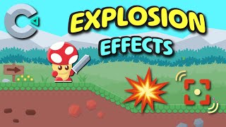 How to Add Explosions, Screen Shake & Rockets in Construct 3 | Create Cannons!