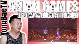 JFlow feat Dira Sugandi dalam Closing Ceremonial Asian Games 2018 | Reaction | YongBaeTV