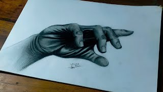 hand drawing realistic with graphite pencil