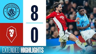 HIGHLIGHTS | Man City 8-0 Salford | McAtee hat-trick, Doku, Grealish, Mubama \u0026 O'Reilly!