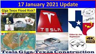 Tesla Gigafactory Texas 17 January 2021 Cyber Truck & Model Y Factory Construction Update (08:30AM)