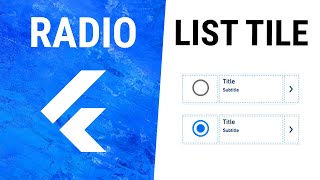 Flutter RadioListTile Widget