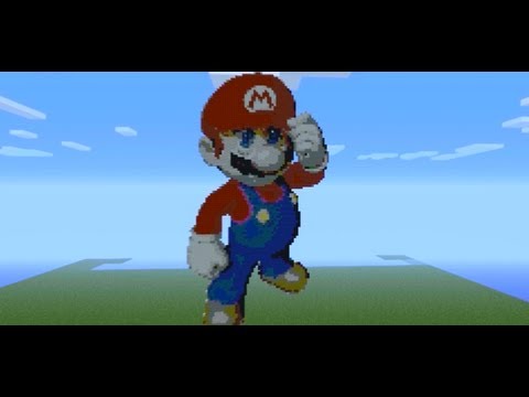 Minecraft Mario Pixel Art Youtube