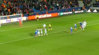 Bas Dost Penalty Kick Against Viktoria Plzen at 90+mins (UEFA Europa League Round of 16)