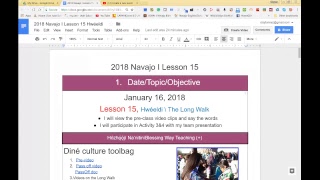 2018 Navajo 1 Lesson 15 Long Walk
