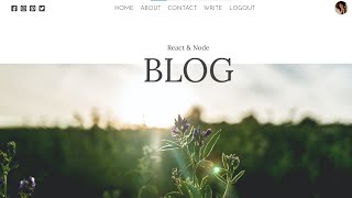 React Blog Website Design Tutorial | React UI Full Course for Beginners