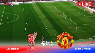 🔴LIVE : Liverpool vs Manchester United | Premier League 24/25 | Full Match Now | PES Game Simulation