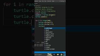 Python program to draw Spiral Helix Pattern 🔥. #trending #python