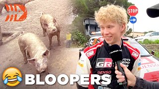 Noisy Pigs and Spelling Tests - Bloopers and Funny Moments from WRC Rally Italy 2023