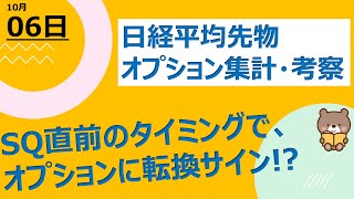 【海外ファンド取引手口　集計・考察】　10月6日　SQ直前！このタイミングで、オプションに転換サイン！？