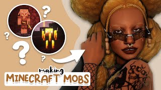 Creating Minecraft Mobs as Sims ⛏ | Sims 4 Create a Sim Challenge