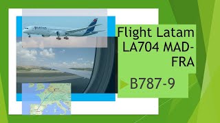 Flight Latam LA704 Madrid to Frankfurt Boeing 787-9 Dreamliner