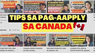 TIPS SA PAG-AAPPLY SA CANADA JOBS | BECOMING CANADIAN