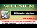 Selenium - WebDriver Java Inheritance