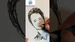 嵐の演技派メンバー描いてみた。【似顔絵】　#Shorts