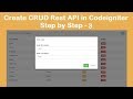 Create CRUD Rest API in Codeigniter Step by Step - 3
